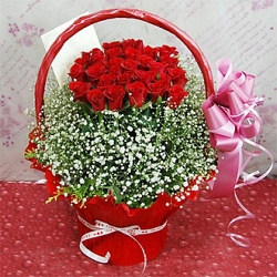 Roses Basket B flowers delivery to China