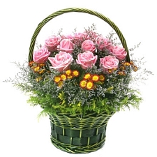 Rose Basket B Flowers delivery to China