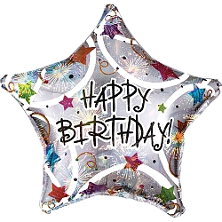 Happy Birthday Stars Foil Balloons Delivery UK