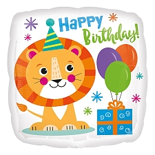 Happy Birthday Lion Foil Balloons Delivery UK