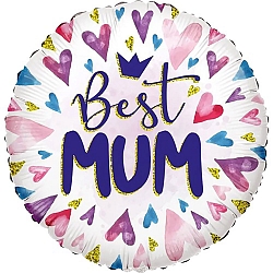 Best Mum Hearts Eco Foil Balloon Delivery UK