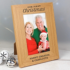 Personalised Our First Christmas Photo Frame Delivery UK