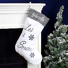 Personalised Let It Snow Christmas Stocking Delivery UK