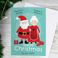 Personalised Mr & Mrs Claus Card Delivery UK