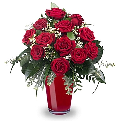 12 Classic Red Roses delivery to Belgium