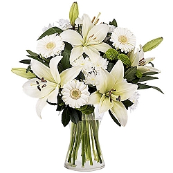 White Lilies and Gerberas Delivery to Slovakia