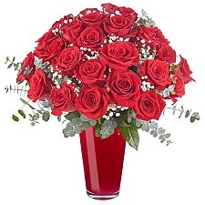 24 Lavish Red Roses Delivery Spain