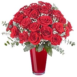 24 Lavish Red Roses Delivery Denmark