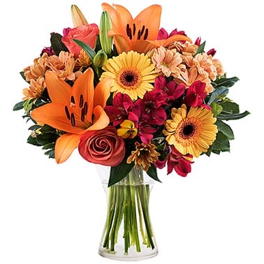 Peach Lilies and Roses Delivery to Netherlands