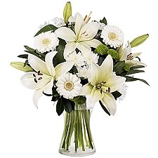 White Lilies and Gerberas Delivery to France