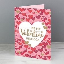 Valentines Day Confetti Hearts Card