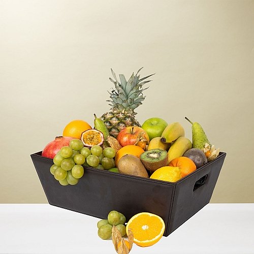 Leather Hamper Exotic Fruit Delivery to France