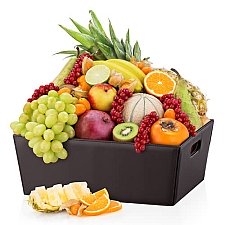 Leather Hamper Exotic Fruit Delivery to France