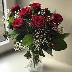 6 Red Roses Bouquet Delivery UK