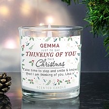 Personalised Christmas Scented Jar Candle Delivery UK