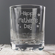 Personalised Happy Fathers Day Stars Tumbler