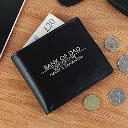 Personalised Classic Leather Wallet Delivery to UK