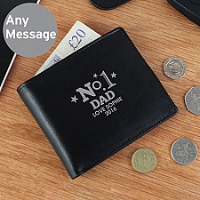 Personalised No.1 Leather Wallet