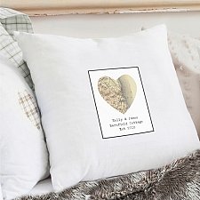 Personalised Revised New Map Heart Cushion Cover delivery to UK