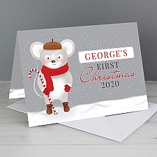 Personalised 1st Christmas Mouse Card Delivery UK
