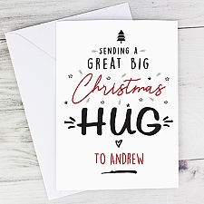 Personalised Christmas Hug Card Delivery UK