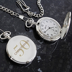 Personalised Birthday Age Pocket Fob Watch Delivery UK