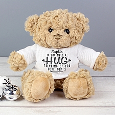 Personalised If You Need A Hug Teddy Bear Delivery UK
