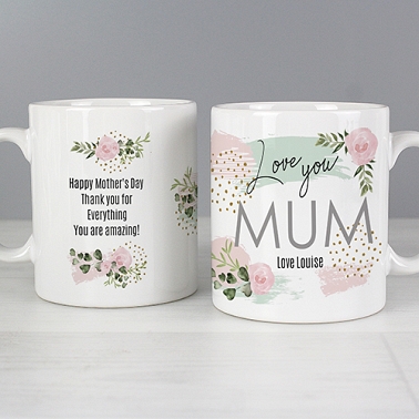 Personalised Abstract Rose Mug Delivery UK