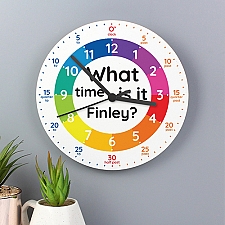 Personalised What Time Wooden Clock Delivery UK
