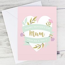 Personalised Floral Mothers Day Card Delivery UK