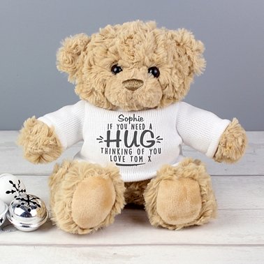 Personalised If You Need A Hug Teddy Bear Delivery UK