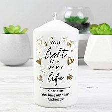 Personalised My Life Pillar Candle Delivery to UK