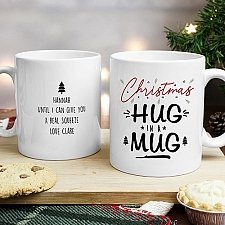 Personalised Christmas Hug Mug Delivery UK