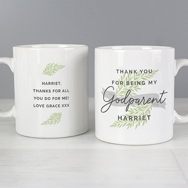 Personalised Godparent Mug Delivery to UK