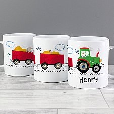 Personalised Tractor Plastic Mug Delivery to UK