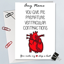 Nerdy Science Valentines Personalised Card