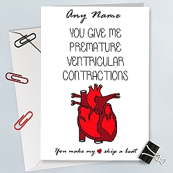 Nerdy Science Valentines Personalised Card