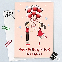 HappyBirthday Hubby-Personalised Card