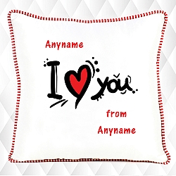 I love you - Personalised cushion