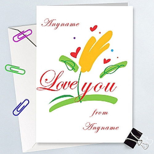 Love You-Personalised Card