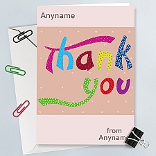 Thank You -Stars- Personalised Card