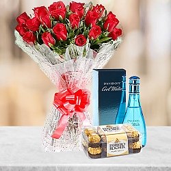 Fresh Flowers with Rochers and Perfume