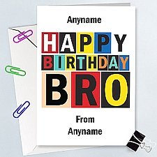 Happy Birthday Brother-Personalised Card