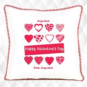 Happy Valentines Day-Personalised Cushion