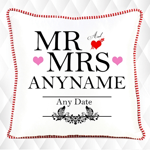 Mr and Mrs Established - Personalised Cushion