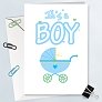 New Born Baby Boy Card