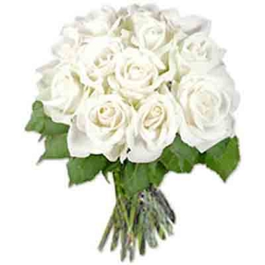 White Roses Bouquet 18 Flowers delivery to India