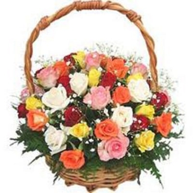 36 Mix Roses Basket delivery to India