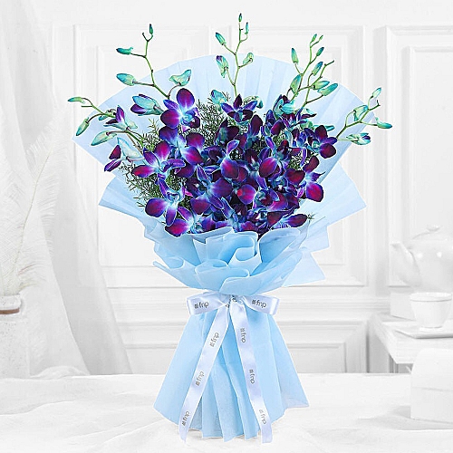 Blue Orchids Bouquet Delivery