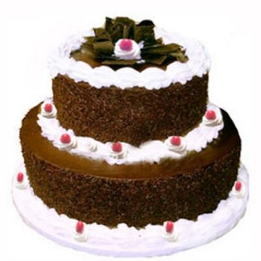 3.5kg 2 Tier Black Forest Cake delivery to India